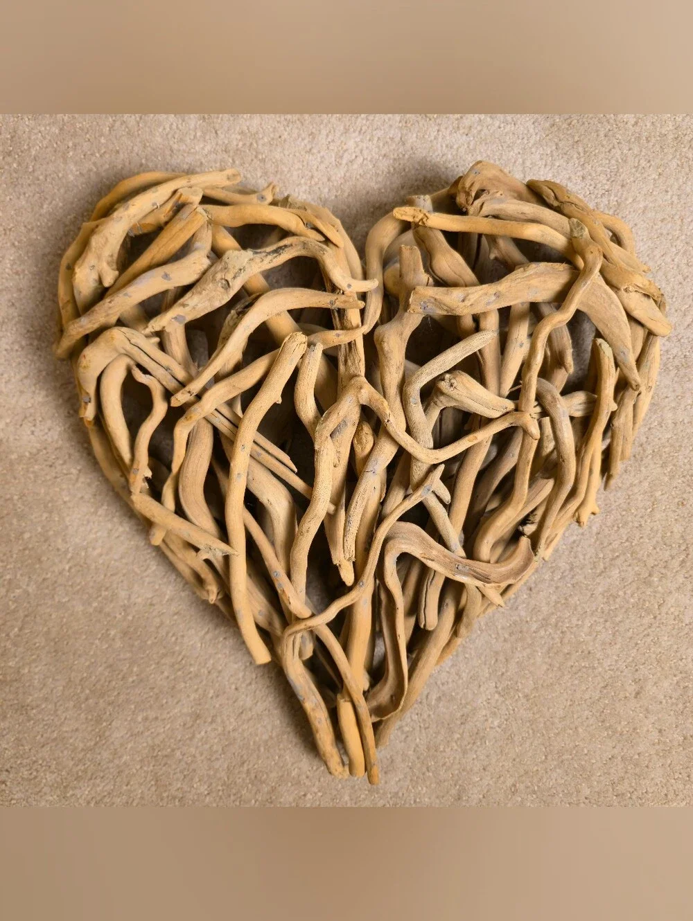 Smallwood & Co. Wall Decor Art Driftwood Heart Interwoven Natural 16x16